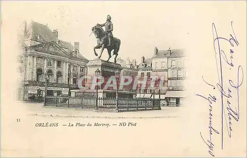 Cartes postales Orleans La Place du Martroy (carte 1900)