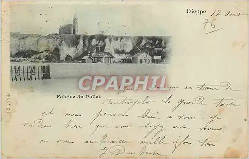 Cartes postales Dieppe Falaise du Pollet (carte 1900)