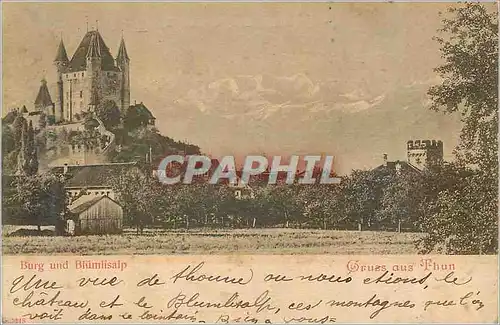 Cartes postales Burg und Blumlisalp