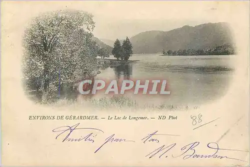 Ansichtskarte AK Environs de Gerardmer Le Lac de Longemer (carte 1900)