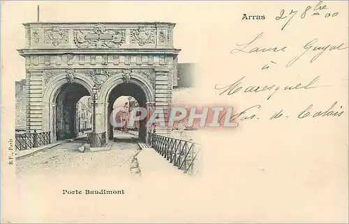 Ansichtskarte AK Arras Porte Porte Baudimont (carte 1900)