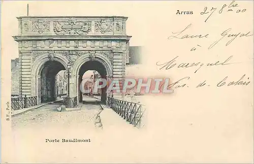 Cartes postales Arras Porte Porte Baudimont (carte 1900)