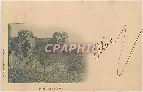 Cartes postales Preny les Ruines (carte 1900)