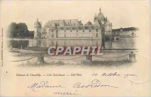 Ansichtskarte AK Chateau de Chantilly Cote Sud Ouest (carte 1900)