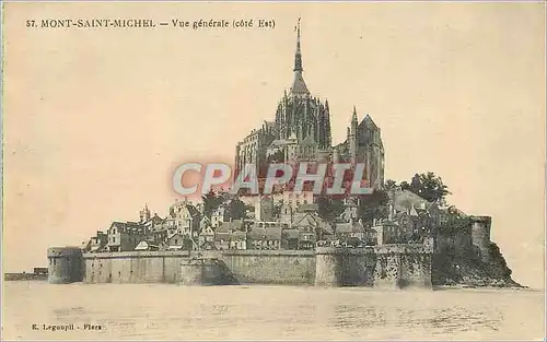 Ansichtskarte AK Mont Saint Michel Vue Generale (Cote Est)