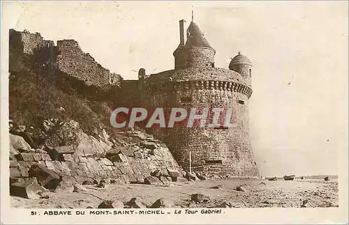 Cartes postales Abbaye du Mont Saint Michel La Tour Gabriel