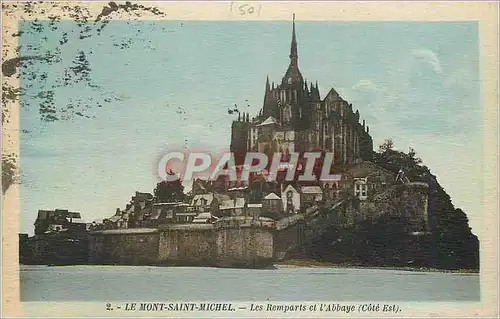 Ansichtskarte AK Le Mont Saint Michel Les Remparts et L'Abbaye (Cote Est)