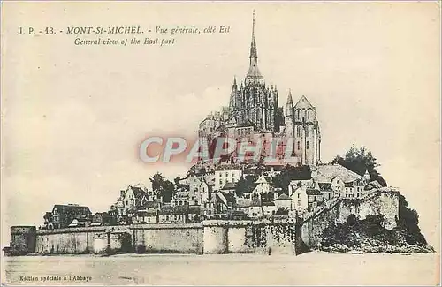 Cartes postales Mont Saint Michel Vue Generale Cote Est