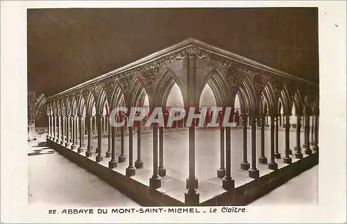 Ansichtskarte AK Abbaye du Mont Saint Michel Le Cloitre