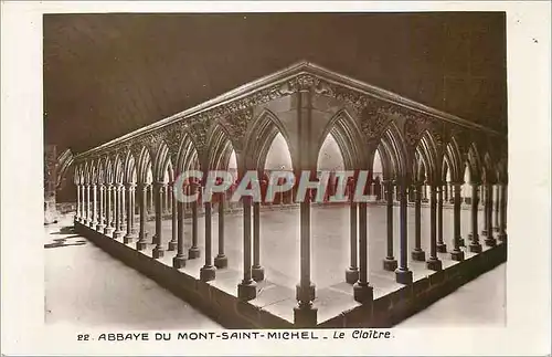 Cartes postales Abbaye du Mont Saint Michel Le Cloitre