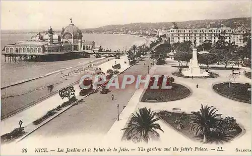 Ansichtskarte AK Nice Les Jardins et le Palais de la Jetee