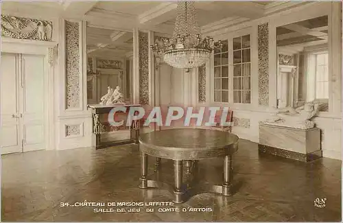 Cartes postales Chateau de Maison Laffitte Salle de Jeu du COmpte d'Artois
