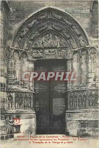 Cartes postales Sens Facade de la Cathedrale