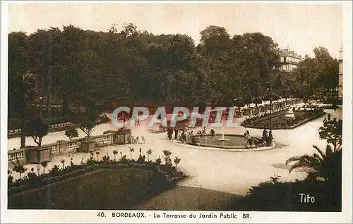 Cartes postales Bordeaux La Terrasse du Jardin du Public