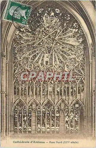 Cartes postales Cathedrale d'Amiens Rose Nord (XIVe Siecle)