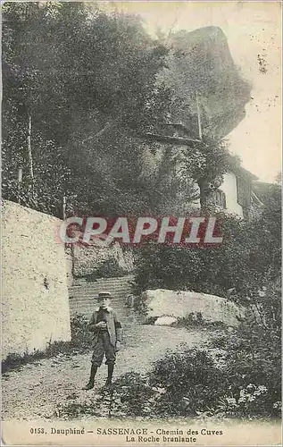 Cartes postales Dauphine Sassenage Chemin des Cuves La Roche Branclante