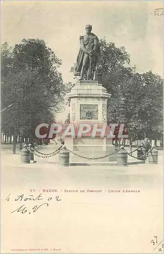 Ansichtskarte AK Nancy Statue de Drouot Cours Leopold
