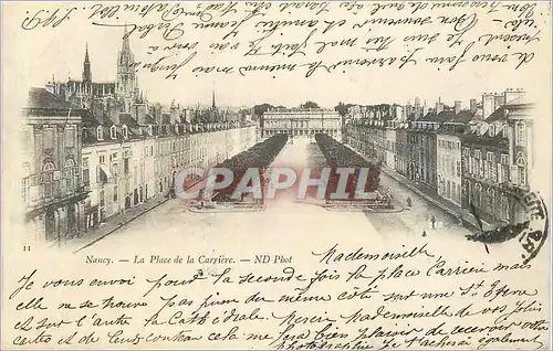 Cartes postales Nancy La Place de la Carriere (carte 1900)