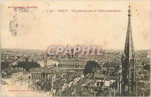 Cartes postales Nancy Vue Generale Prise de l'Eglise Saint Epvre
