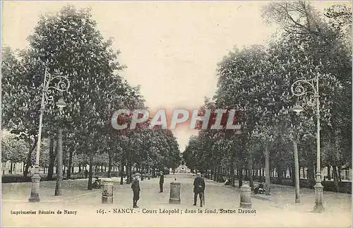 Cartes postales Nancy Cours Leopold dans le Fond Statue Drouot