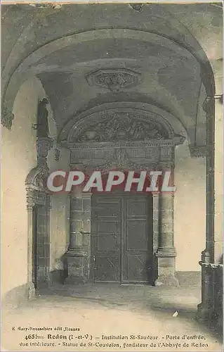 Cartes postales Redon (I et V) Institution St Sauveur Porte d'Entree Vue Interieure