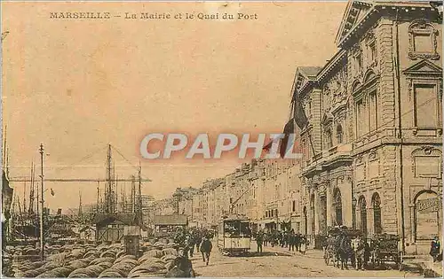 Cartes postales Marseille La Mairie et le Quai du Port