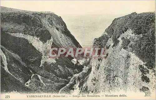 Cartes postales Varengeville (Seine Inf) Gorge des Moustiers Moustiers Defile