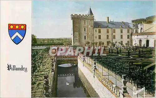 Moderne Karte Villandry Les Chateaux de la Loire Les Douves et les Parterres Images de France