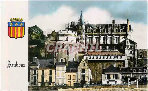 Moderne Karte Amboise Les Chateaux de la Loire Le Chateau et la Tour de Minimes