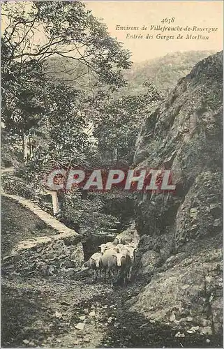 Cartes postales Environs de Villefranche de Rouergue Entree des Gorges de Morlhon