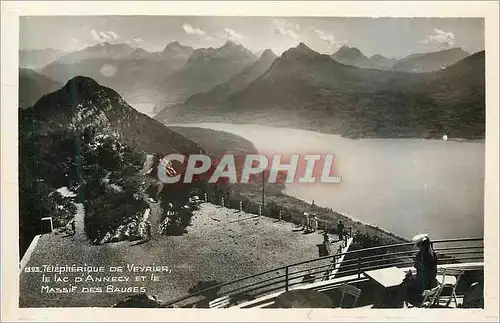 Cartes postales moderne Telepherique de Veyrier Le Lac d'Annecy et le Massif des Bauges