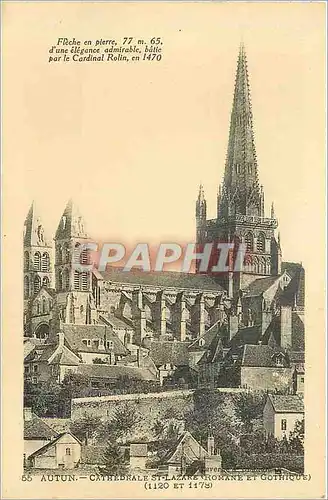 Cartes postales Autun Cathedrale St Lazare (Romane et Gothique) (1120 et 1178)