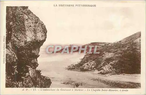 Cartes postales L'Embouchure du Gorressant a Morieux Bretagne Pittoresque La Chapelle Saint Maurice a Droite