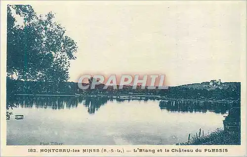 Ansichtskarte AK Montceau les Mines (S & L) L'Etang et le Chateau du Plessis