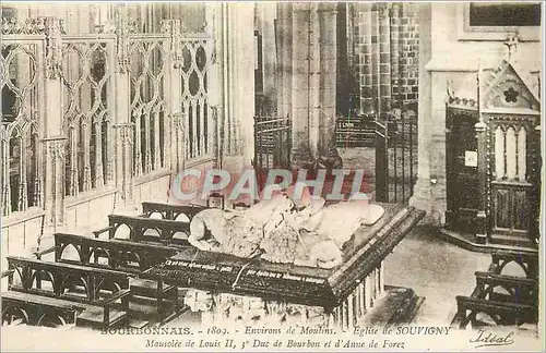 Cartes postales Boubonnais 1809 Environs de Moulins  Mausolee de Louis II