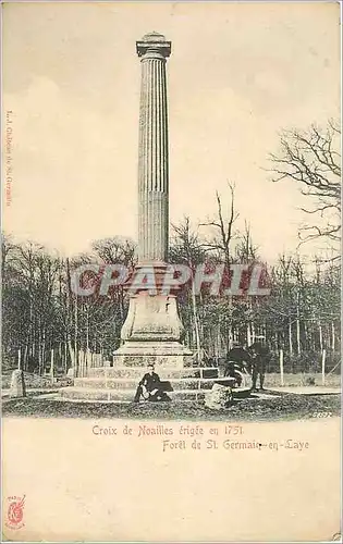 Cartes postales Croix de Noailles Erigee en 1751 Foret de St Germain en Laye