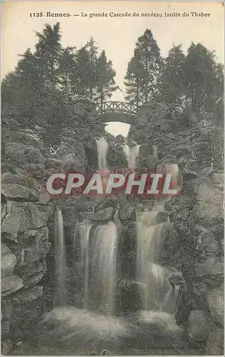 Ansichtskarte AK Rennes La Grande Cascade du Nouveau Jardin du Thahor