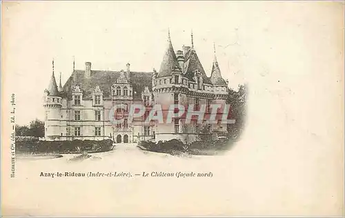 Cartes postales Azay le Rideau (Indre et Loire) Le Chateau (Facade Nord)