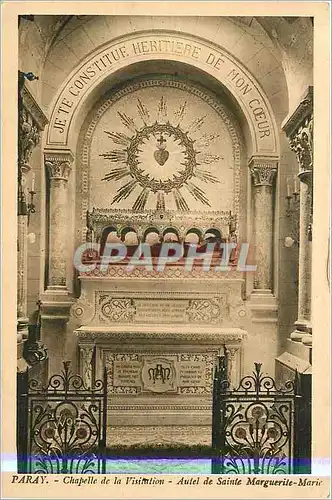 Cartes postales Paray Chapelle de la Visitation Autel de Sainte Marguerite Marie