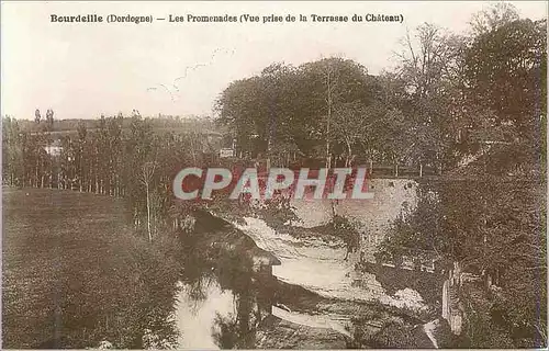 Cartes postales Bourdeille (Dordogne) Les Promenades (Vue prise de la Terrasse du Chateau)