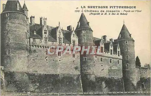Cartes postales Chateau de Josselin La Bretagne Pittoresque Facade sur L'Ousl