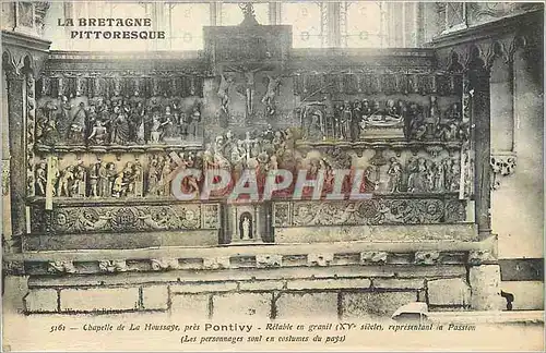 Cartes postales Chapelle de la Houssaye pres Pontivy La Bretagne Pittoresque Relable en Granit(XVe Siecle)