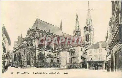 Ansichtskarte AK Moulins L'Abside de la Cathedrale