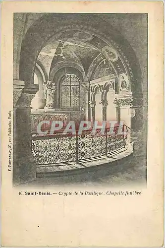 Cartes postales Saint Denis Crypte de la Basilique Chapelle Funebre
