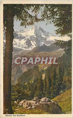 Cartes postales Murren Mit Breithon
