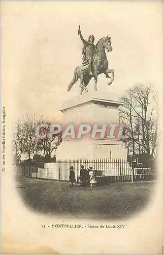Cartes postales Montpellier Satue de Louis XIV