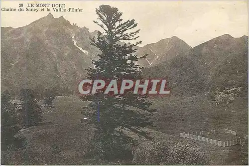 Cartes postales Le Mont Dore Chaine du Sancy et la Vallee d'Enfer