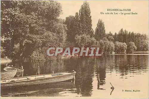 Cartes postales Enghien les Bains un Coin du Lac le Grand Saule