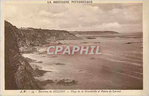 Ansichtskarte AK Environs de Hillion Plage de la Grandville et Pointe de Lermot la Bretagne Pittoresque