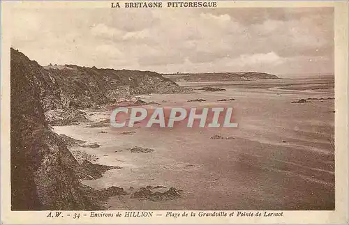 Cartes postales Environs de Hillion Plage de la Grandville et Pointe de Lermot la Bretagne Pittoresque